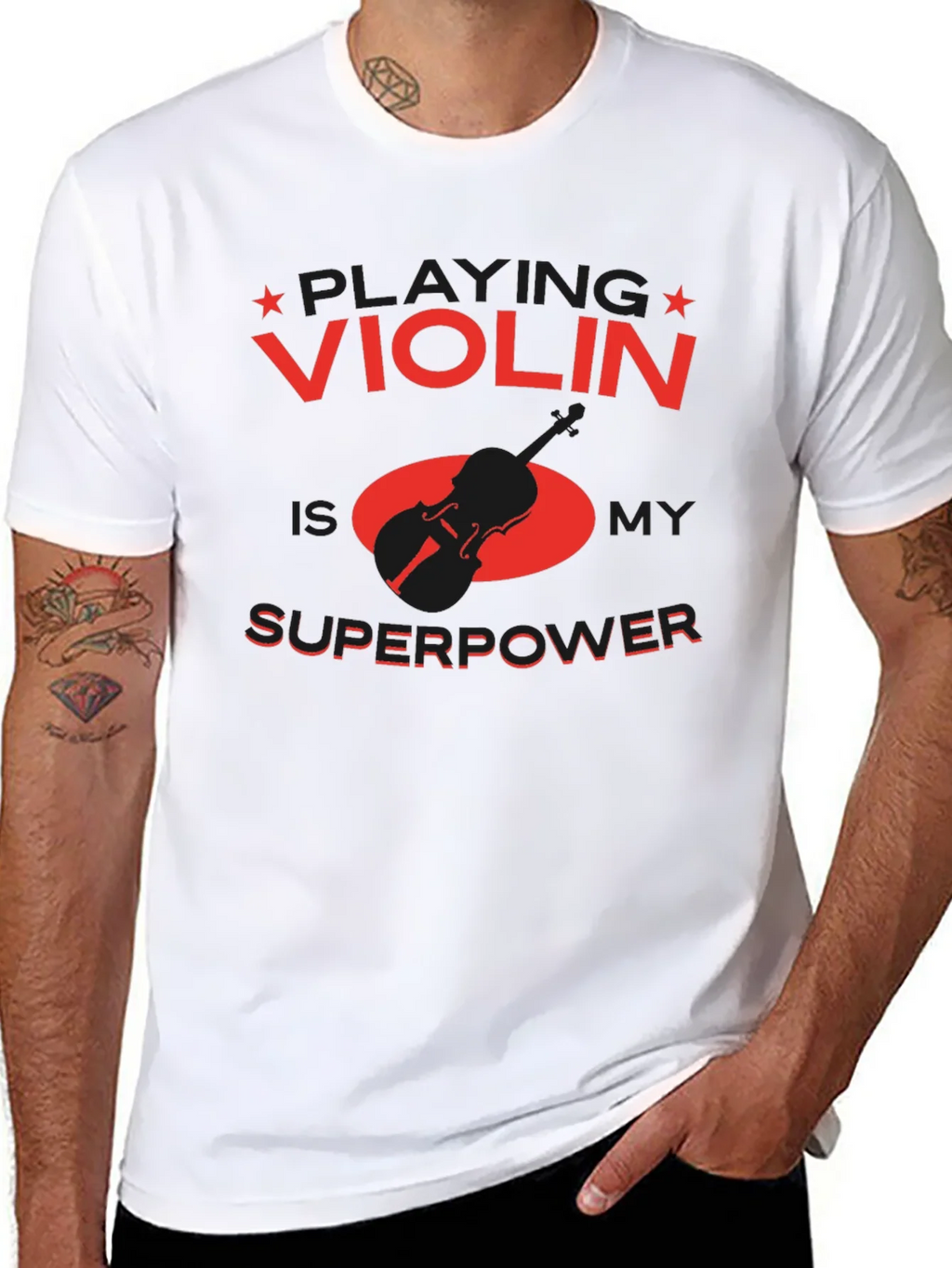 Violin Superpower T-Shirt - Musician Gift product image 7