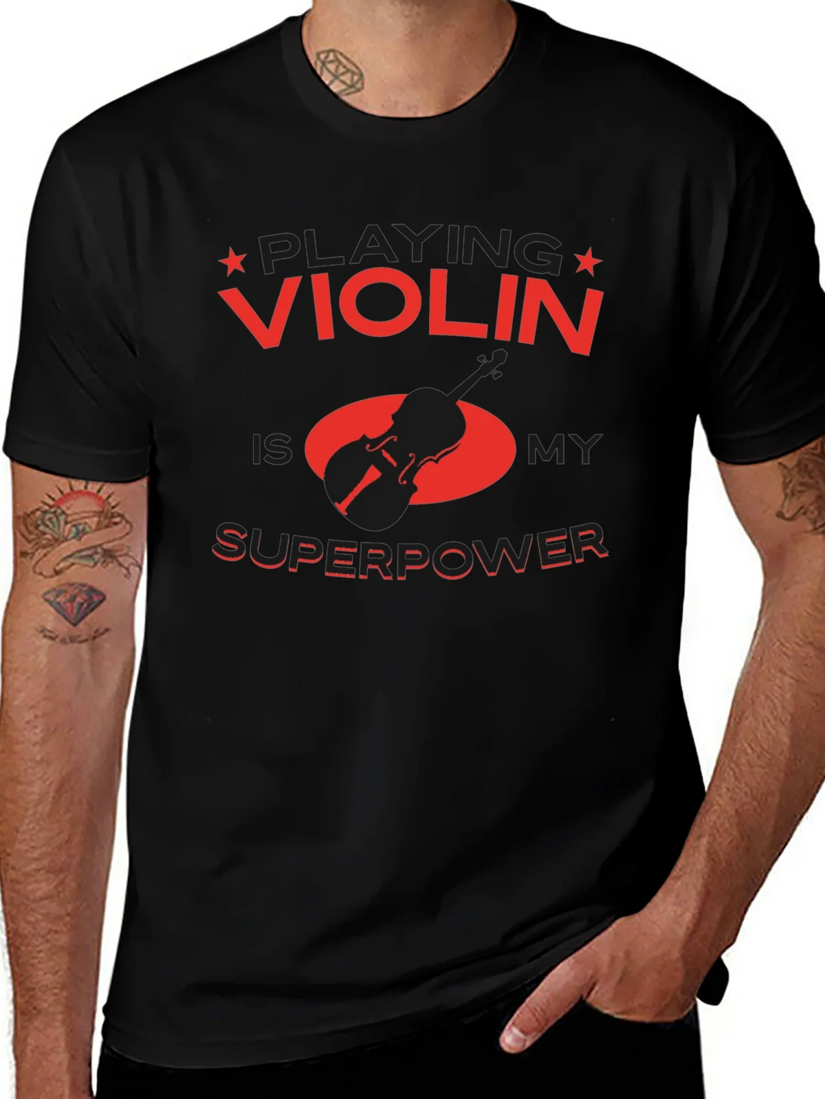Violin Superpower T-Shirt - Musician Gift product image 1