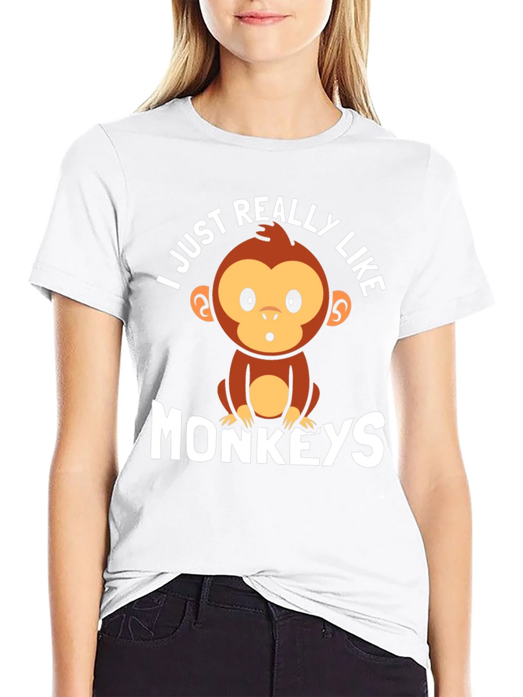 I Just Really Like Monkeys Graphic Tee product image 8