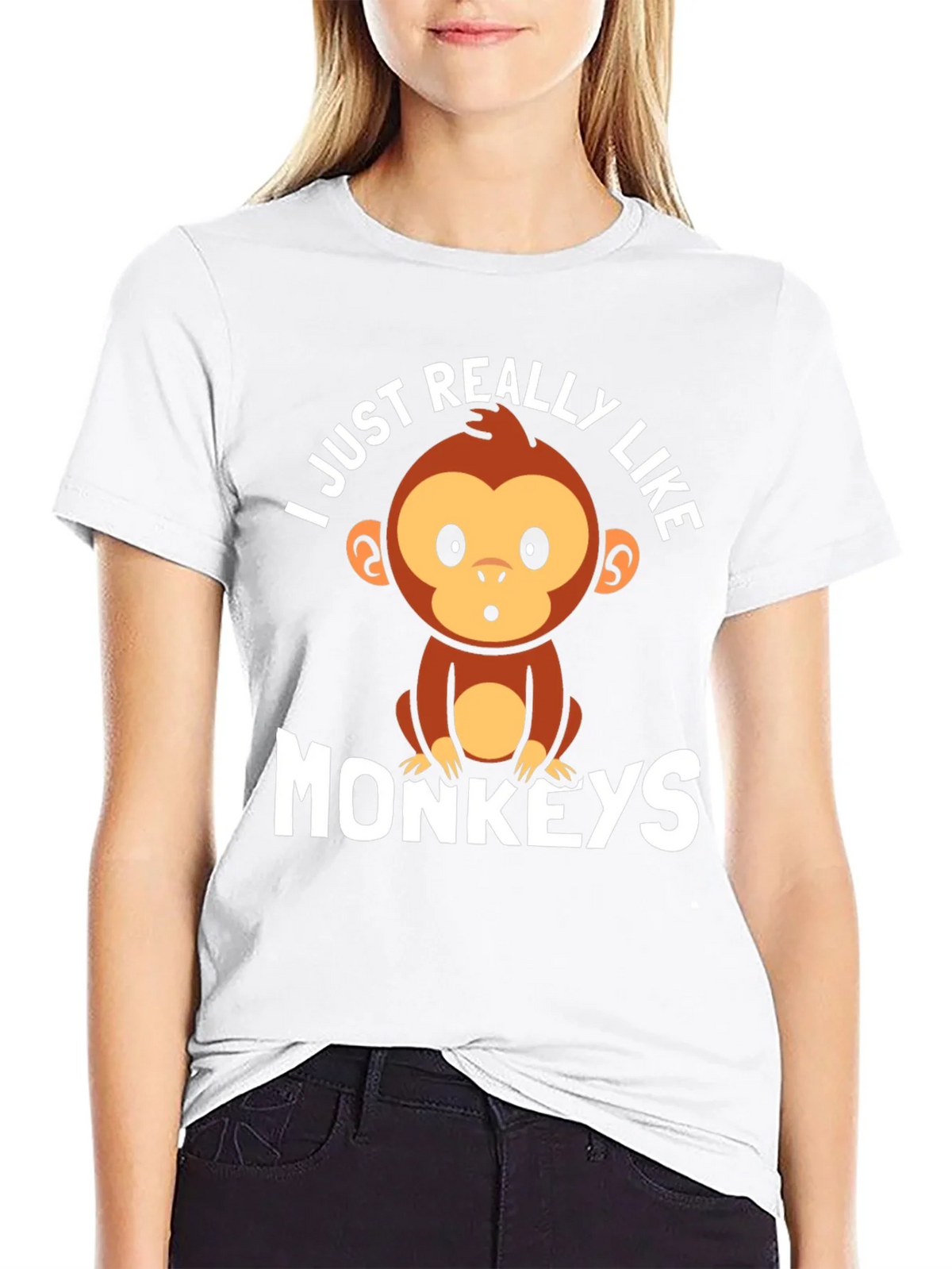I Just Really Like Monkeys Graphic Tee product image 8