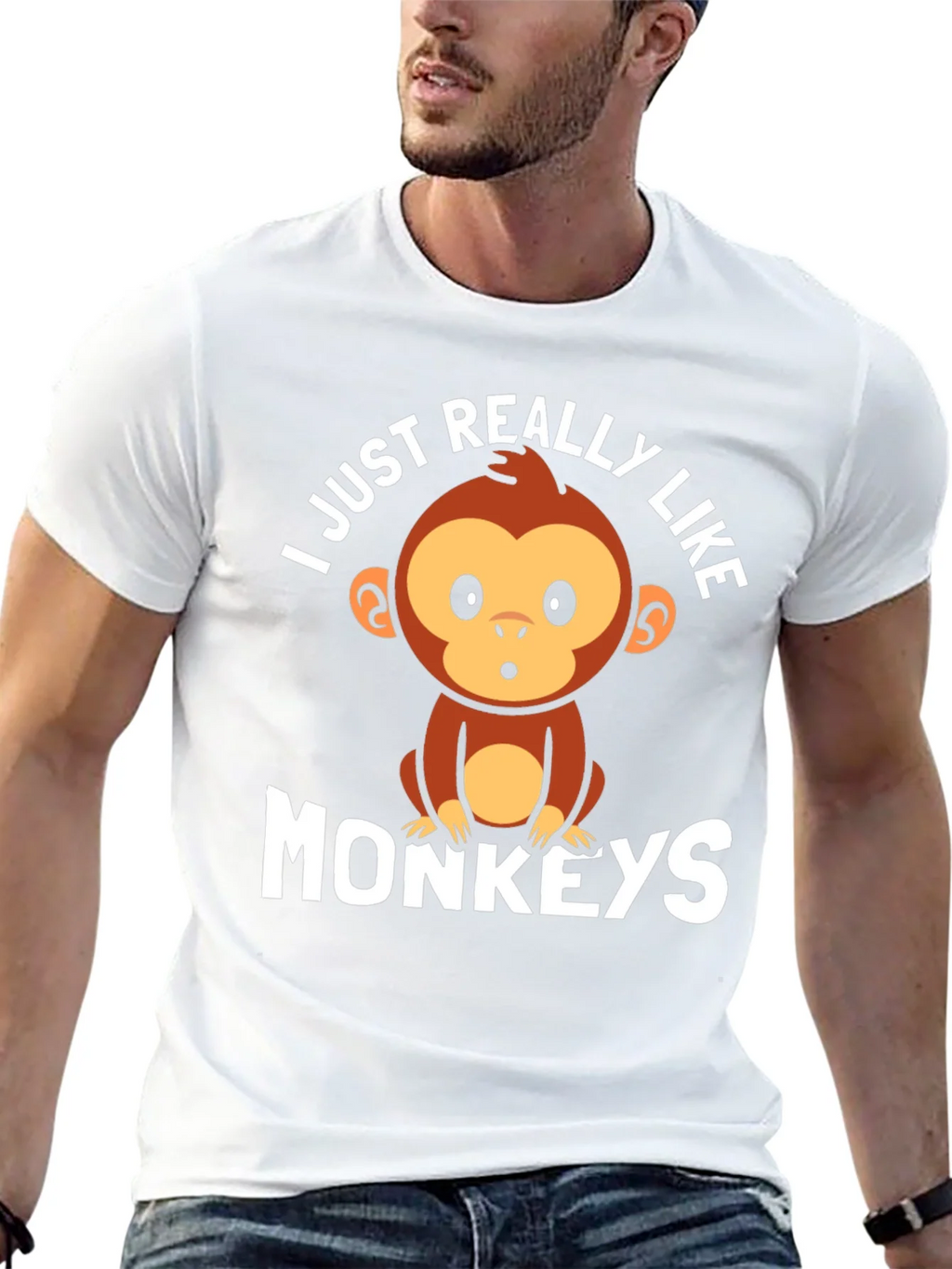 I Just Really Like Monkeys Graphic Tee product image 12