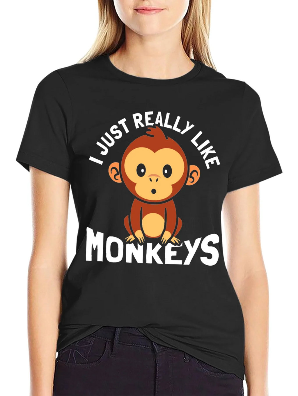 I Just Really Like Monkeys Graphic Tee product image 2
