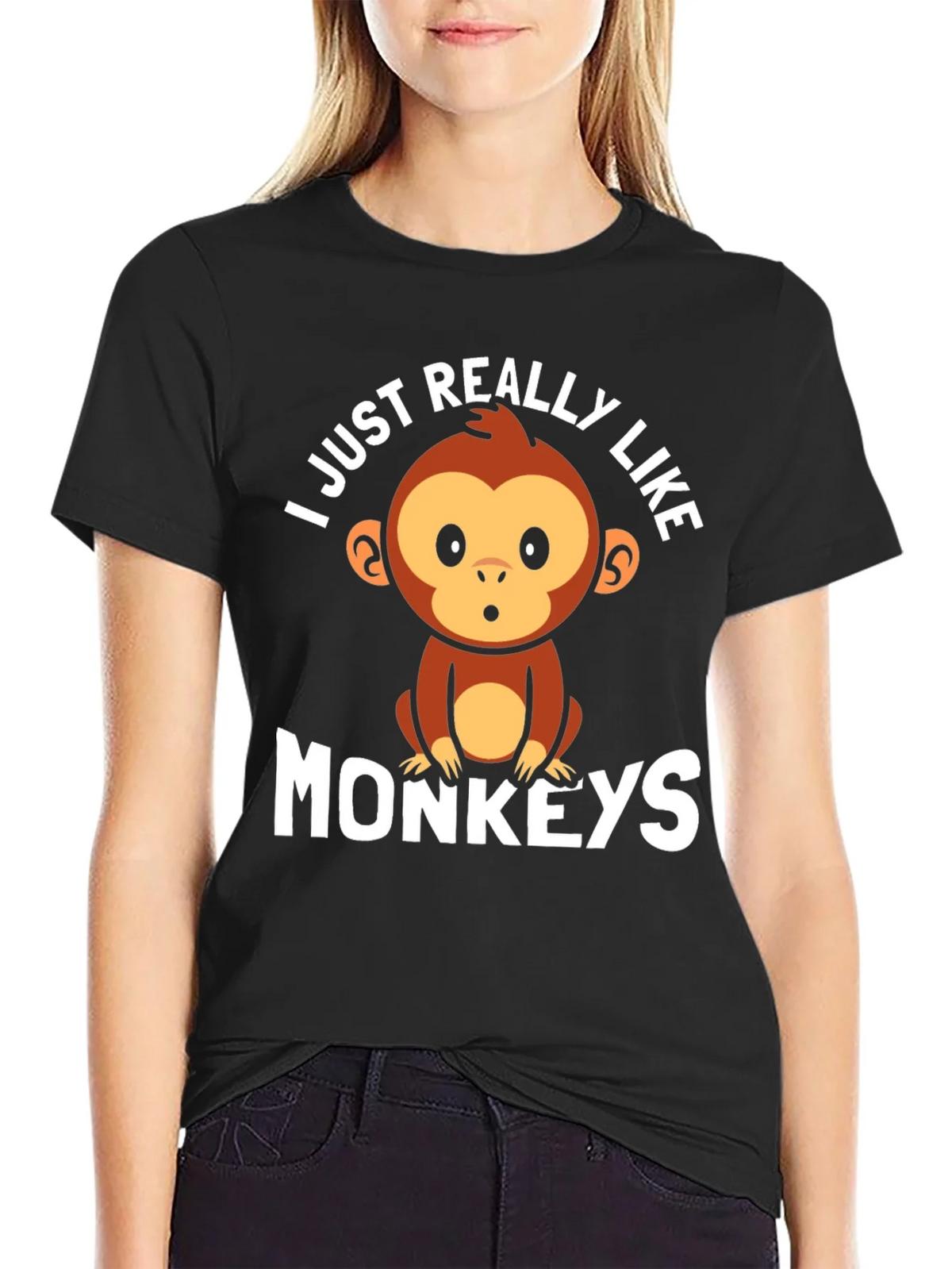 I Just Really Like Monkeys Graphic Tee product image 2