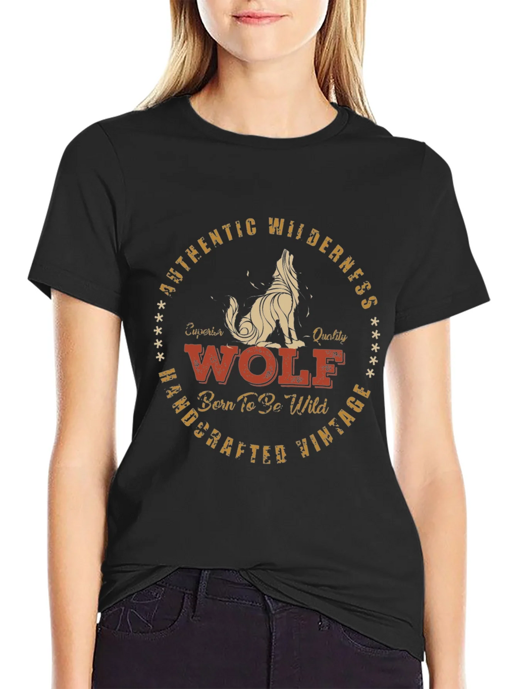 Vintage Wolf Graphic T-Shirt - Authentic Wilderness Design product image 2