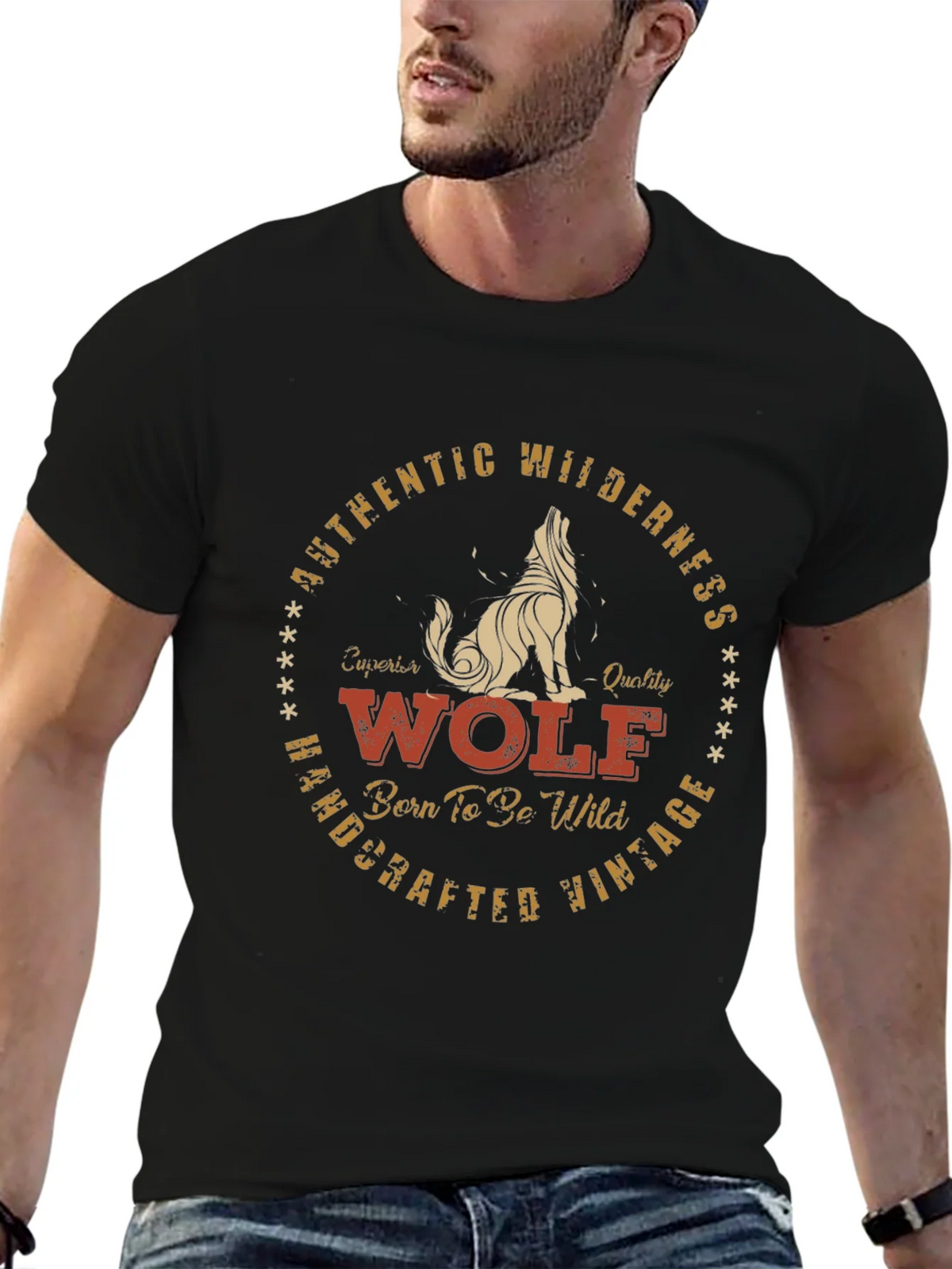 Vintage Wolf Graphic T-Shirt - Authentic Wilderness Design product image 6
