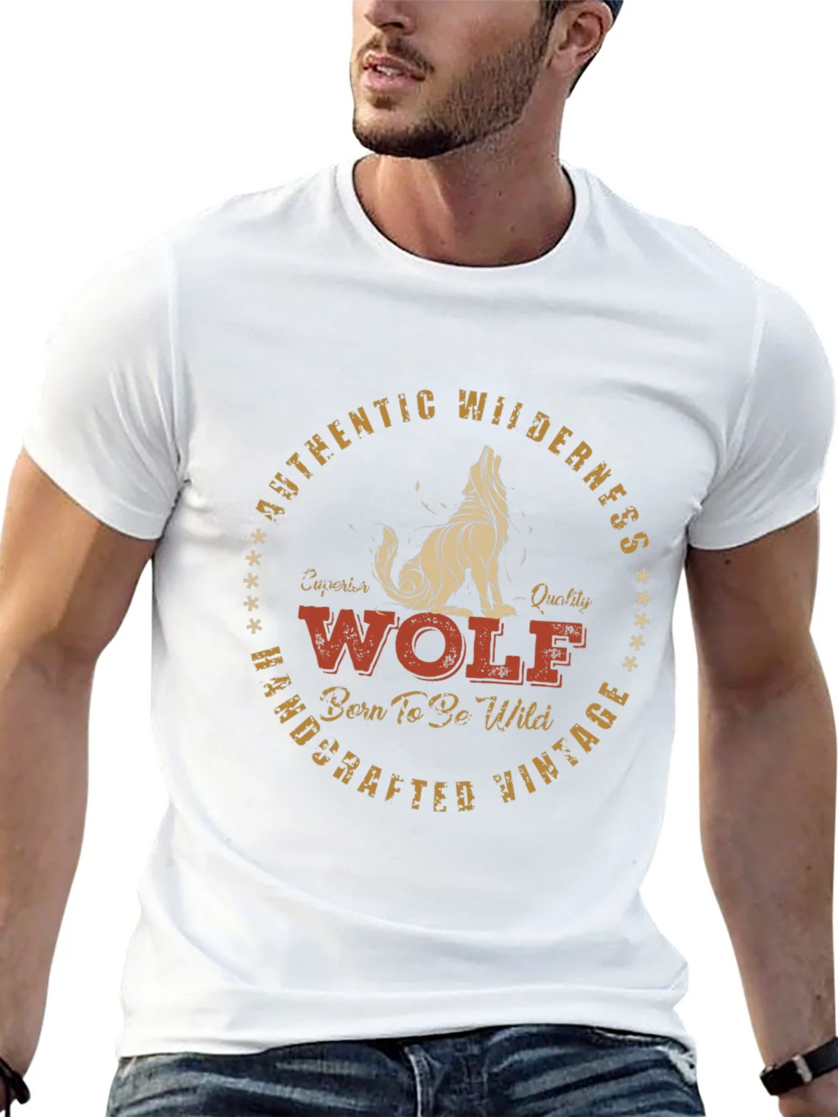 Vintage Wolf Graphic T-Shirt - Authentic Wilderness Design product image 12