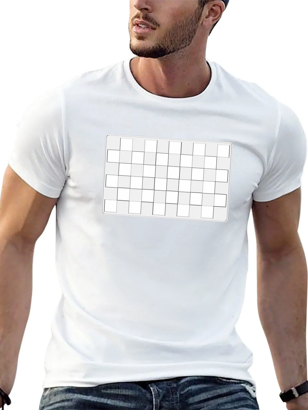 Mens Black T-Shirt with Patterned Design product image 12