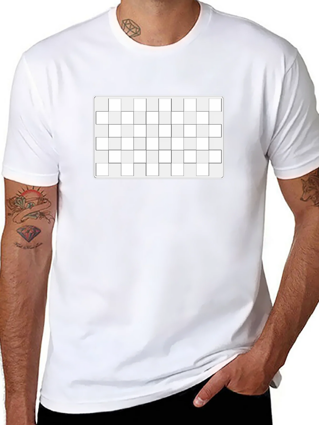 Mens Black T-Shirt with Patterned Design product image 7