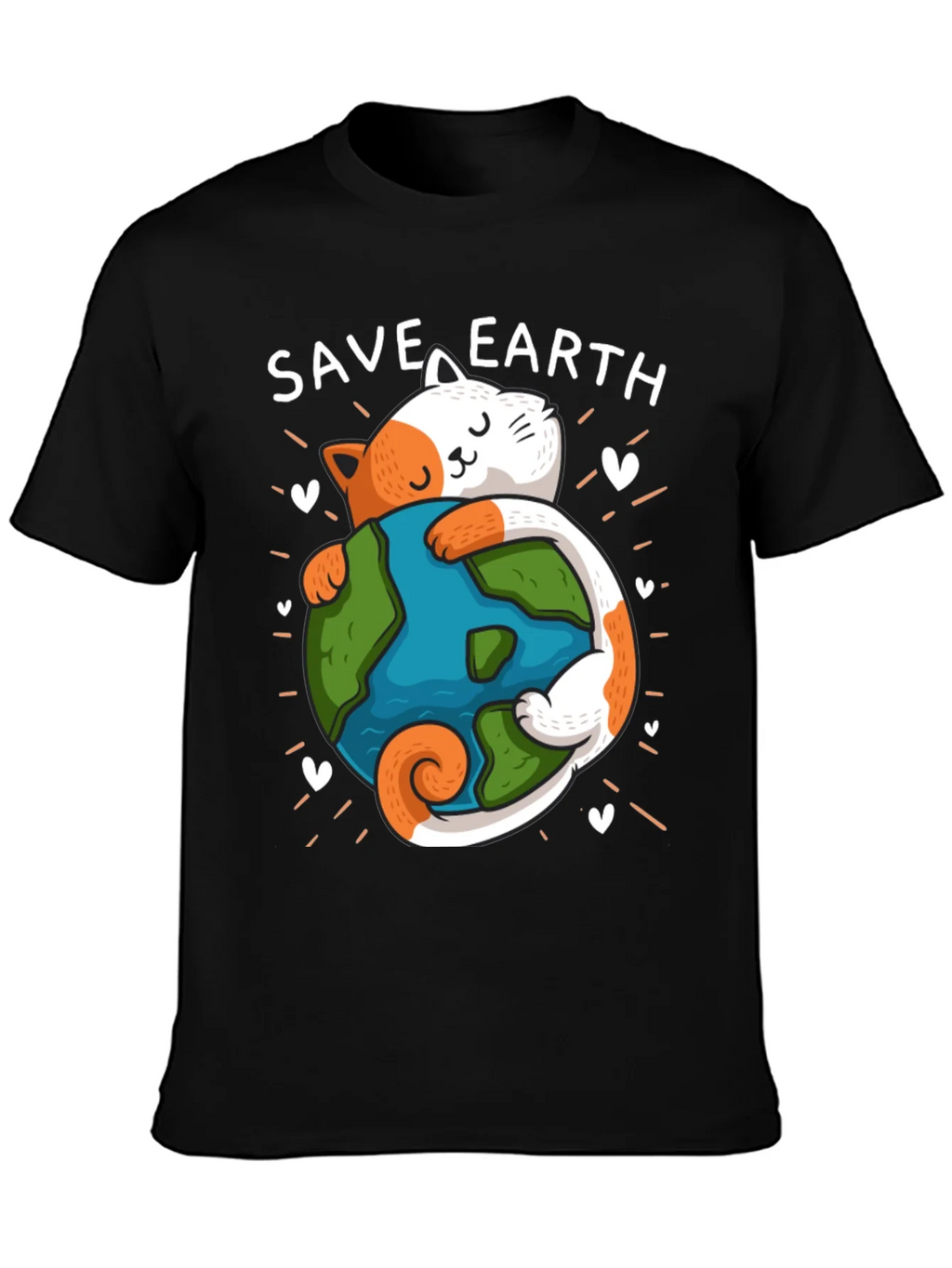 Save Earth Cat T-Shirt - Environmental Awareness Tee product image 3