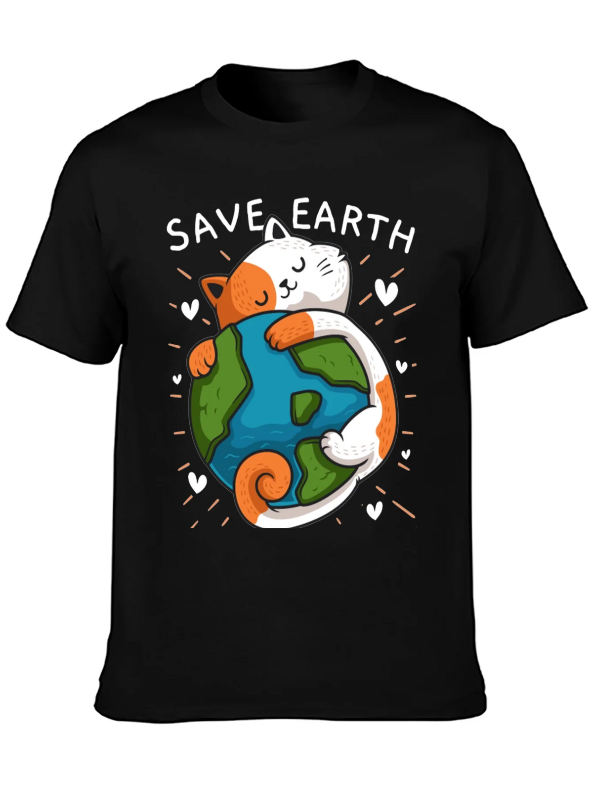 Save Earth Cat T-Shirt - Environmental Awareness Tee product image 3