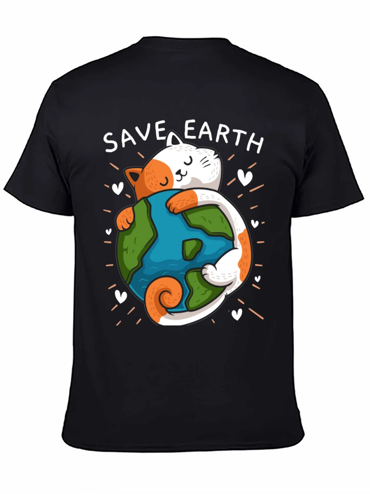 Save Earth Cat T-Shirt - Environmental Awareness Tee product image 4