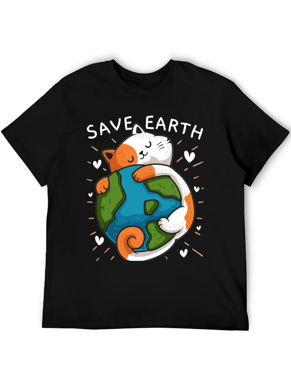Save Earth Cat T-Shirt - Environmental Awareness Tee product image 5