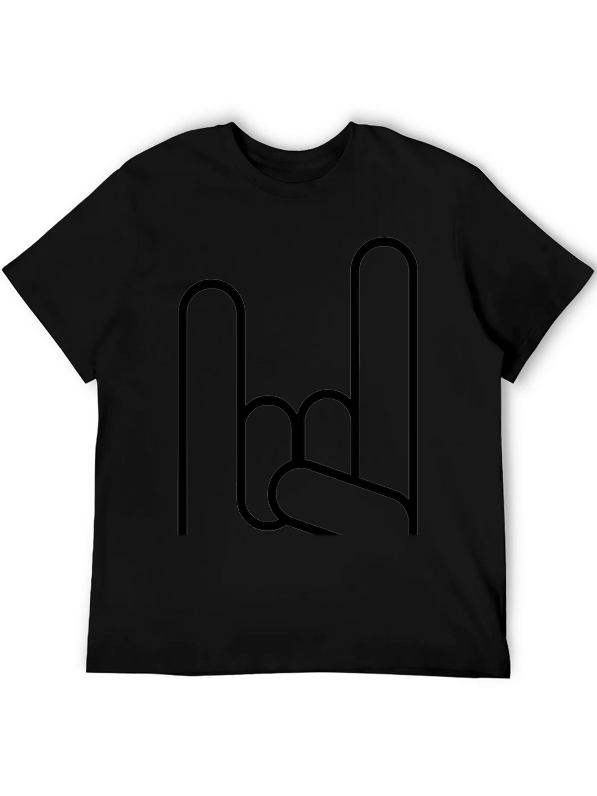 Rock On Graphic Black T-Shirt product image 5