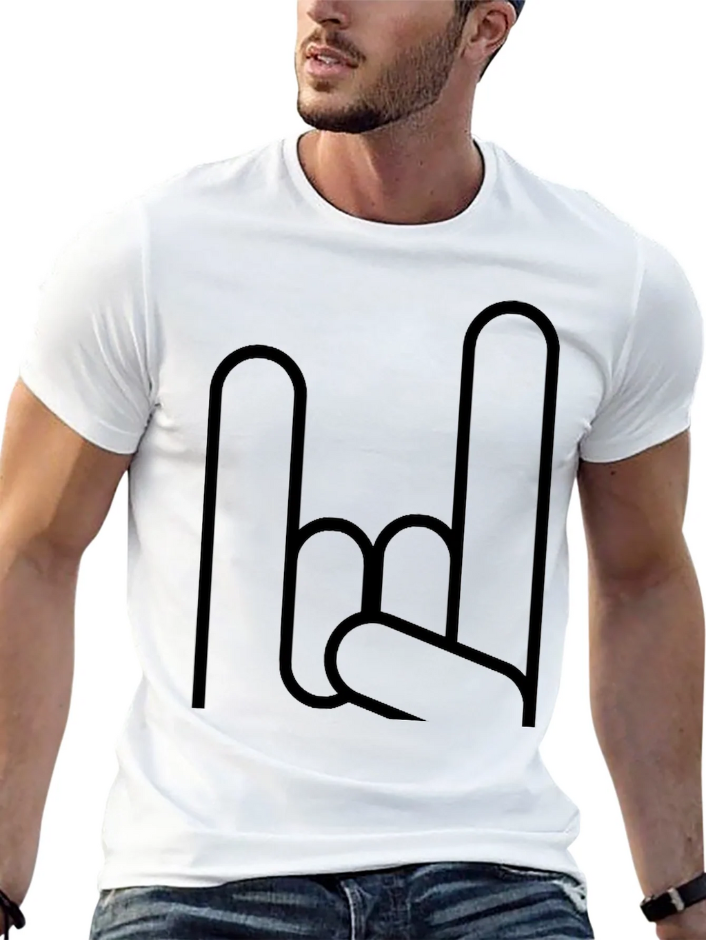 Rock On Graphic Black T-Shirt product image 12