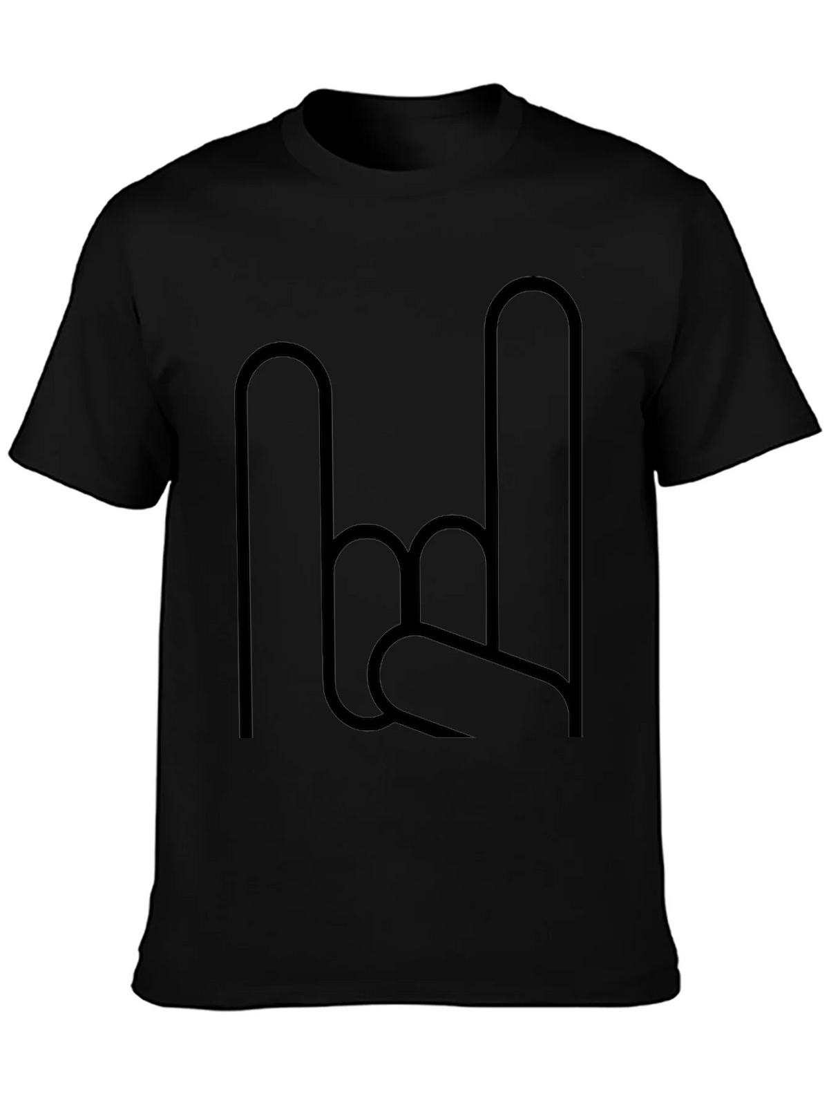 Rock On Graphic Black T-Shirt product image 3