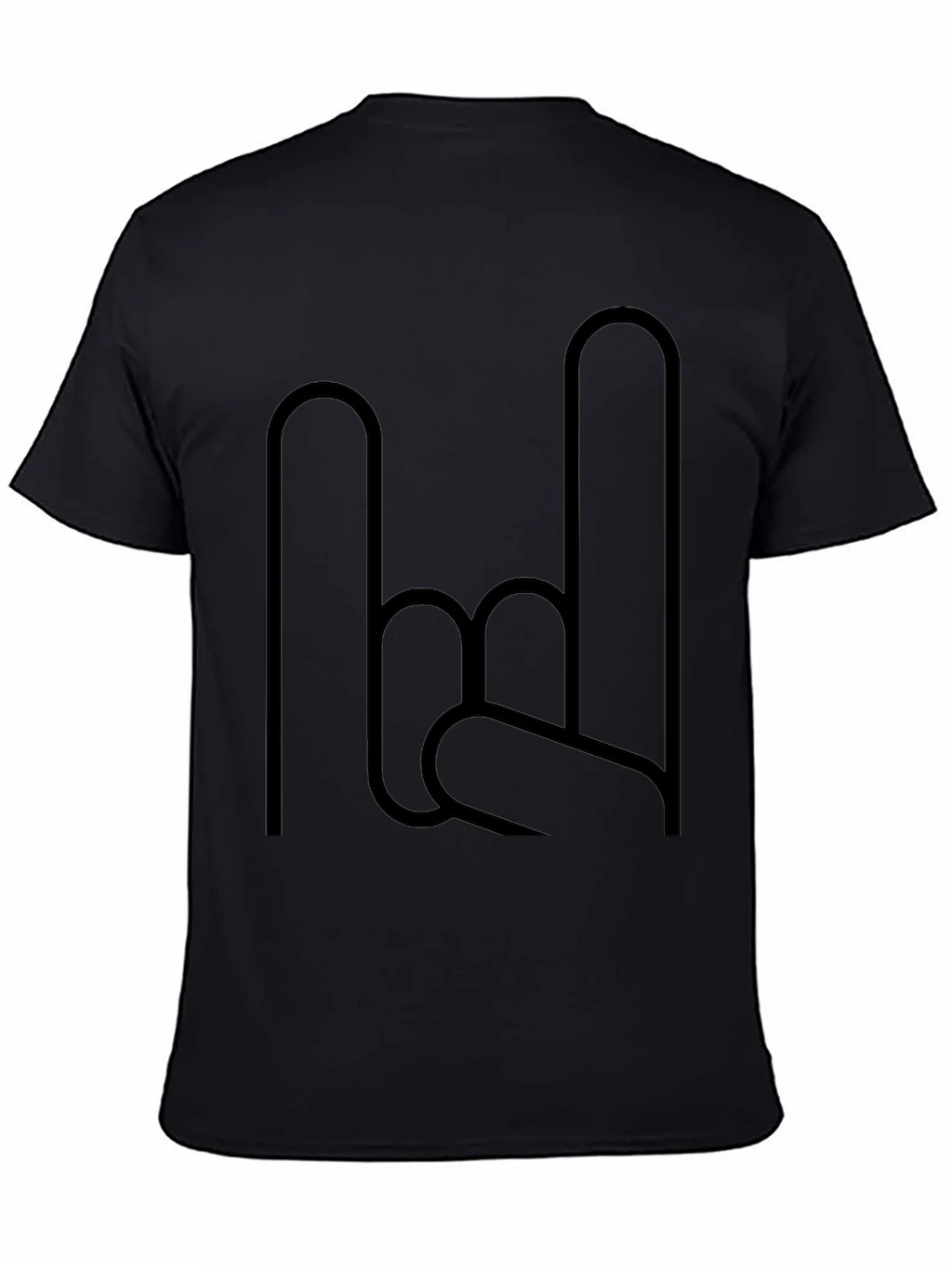 Rock On Graphic Black T-Shirt product image 4
