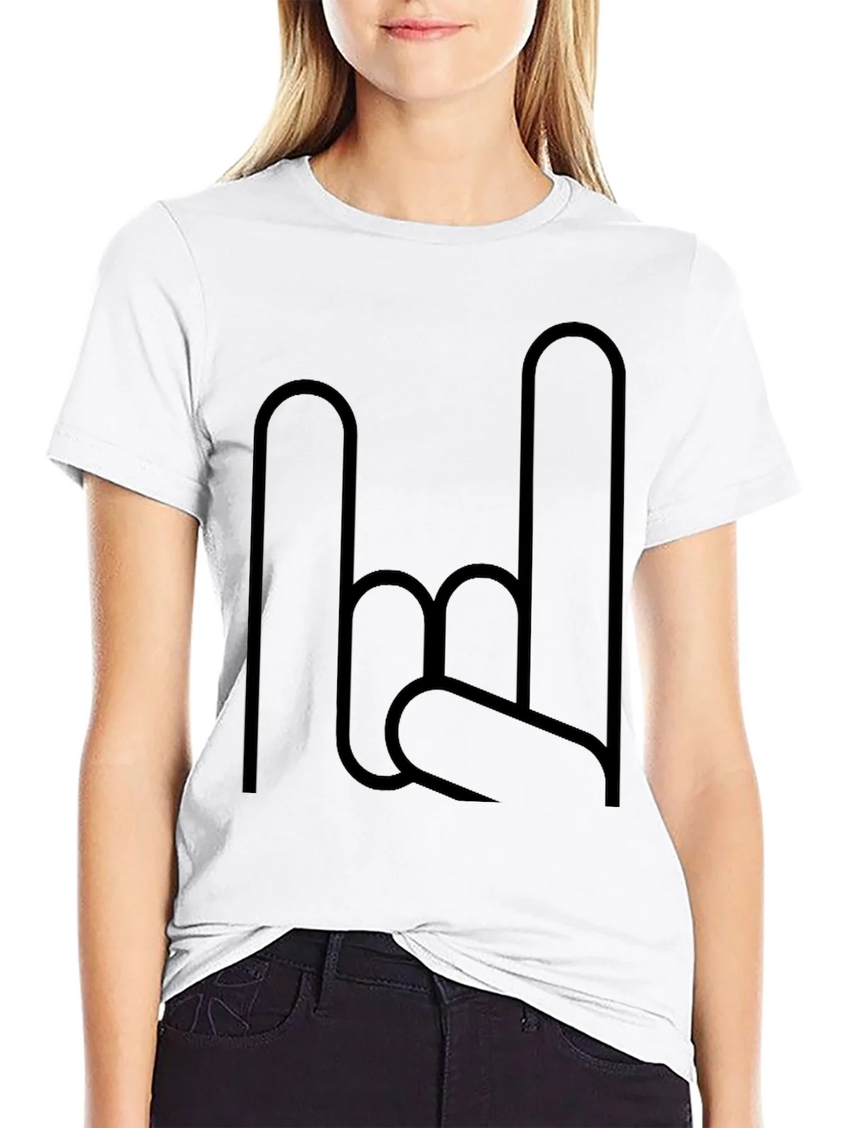 Rock On Graphic Black T-Shirt product image 8