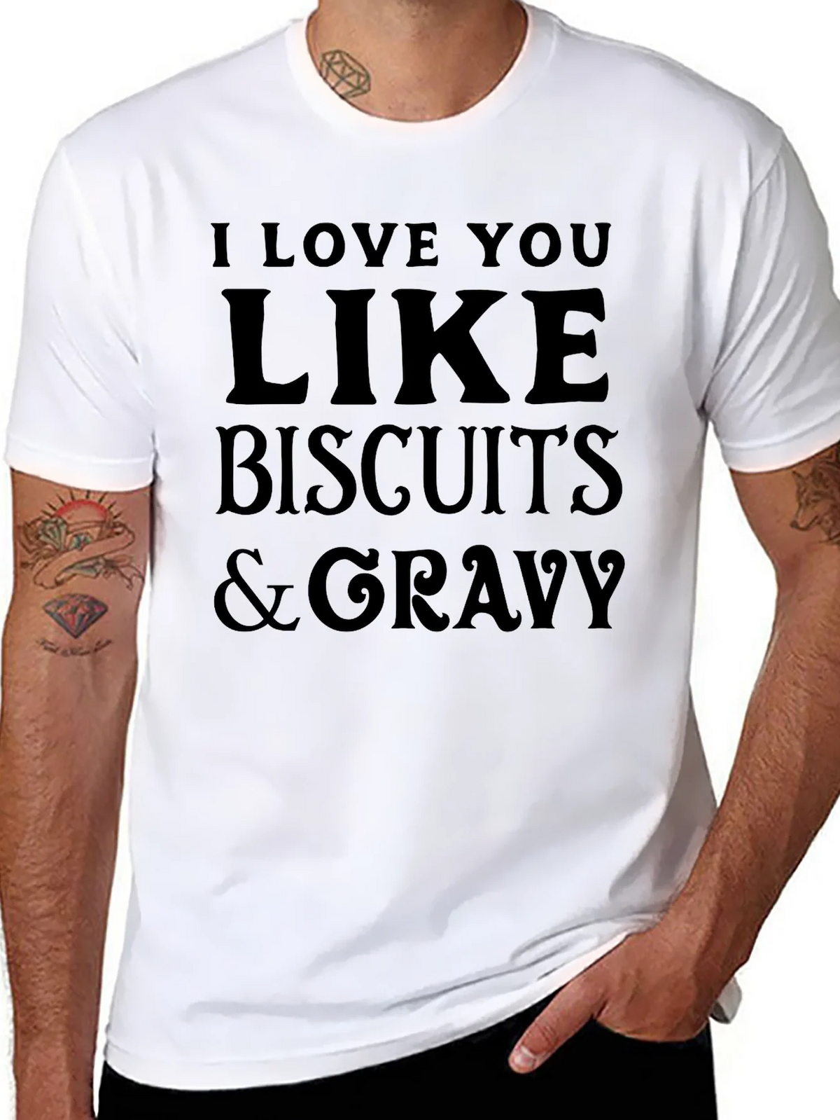 I Love You Like Biscuits & Gravy T-Shirt product image 7