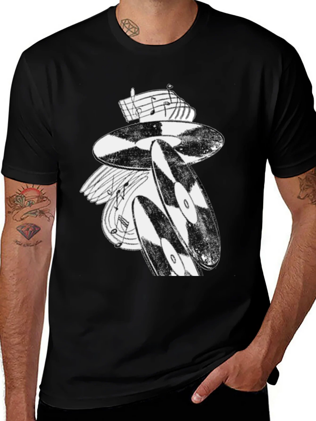 Vinyl Record Music T-Shirt - Stylish Black Tee product image 1