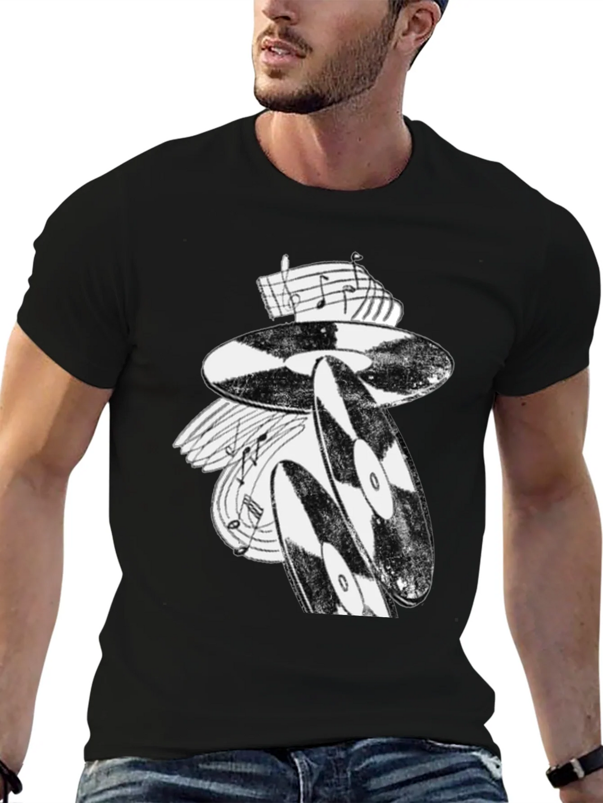 Vinyl Record Music T-Shirt - Stylish Black Tee product image 6