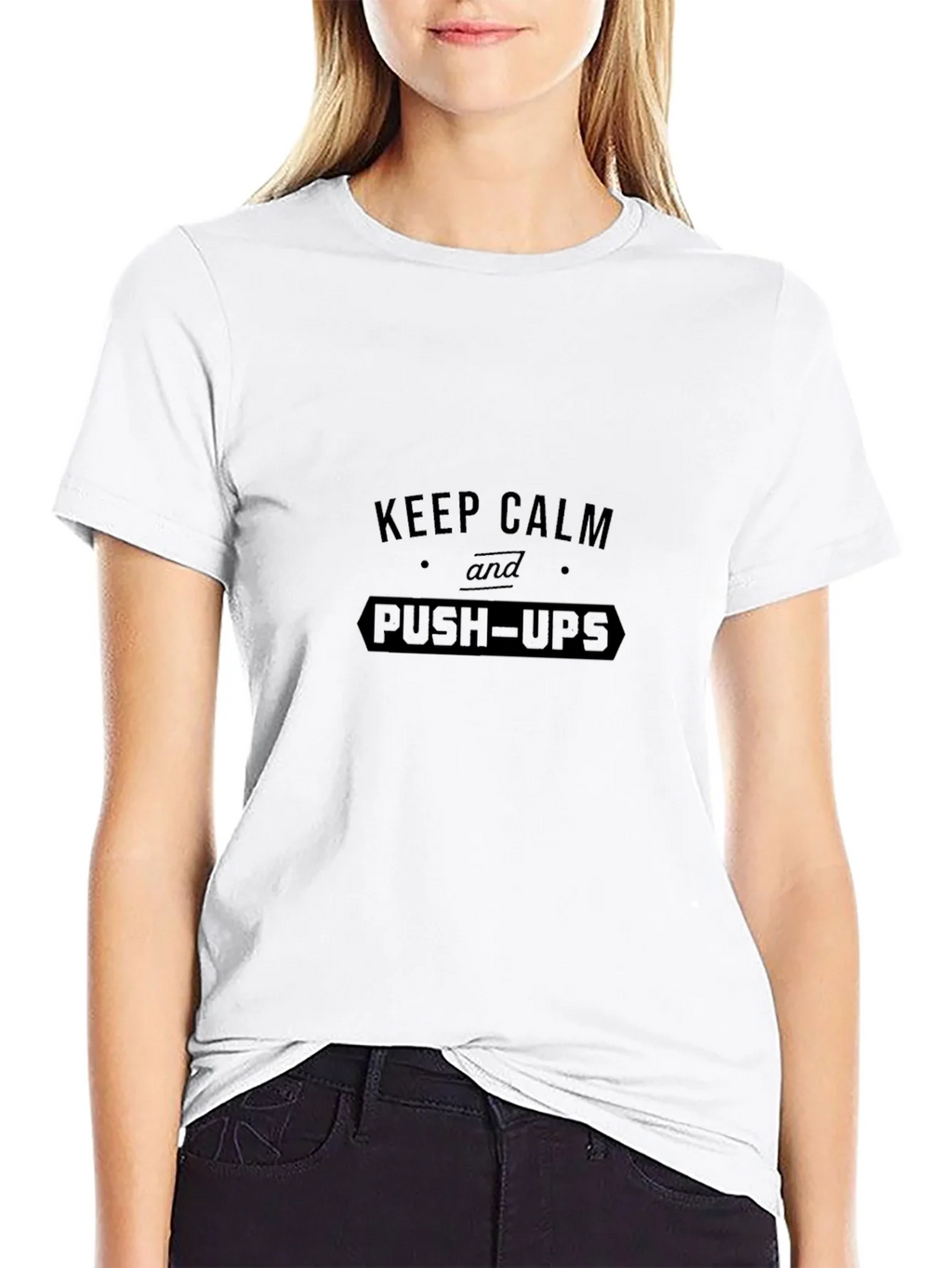 Keep Calm and Push-Ups Black T-Shirt product image 8