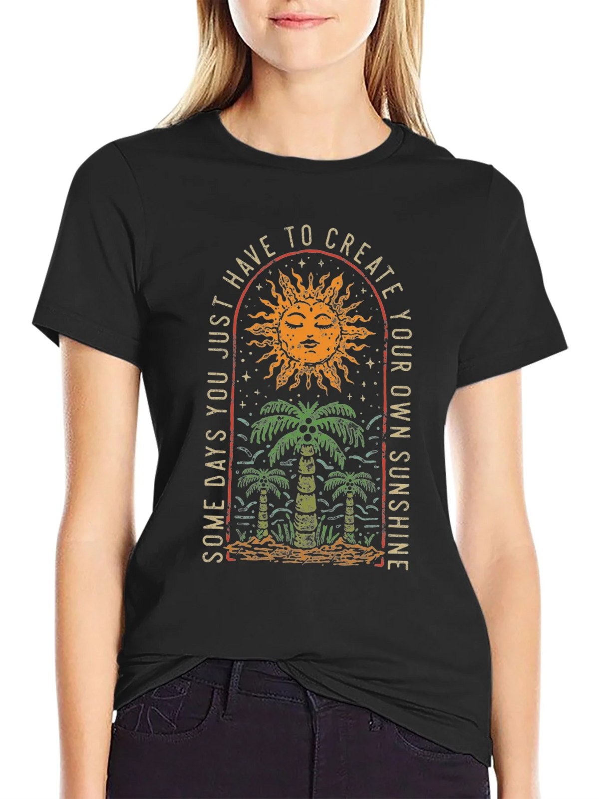 Sun & Palm Graphic Tee: Create Your Sunshine product image 2