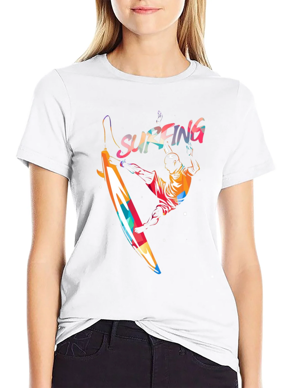 Surfing Graphic Print T-Shirt - Mens Black Tee product image 8