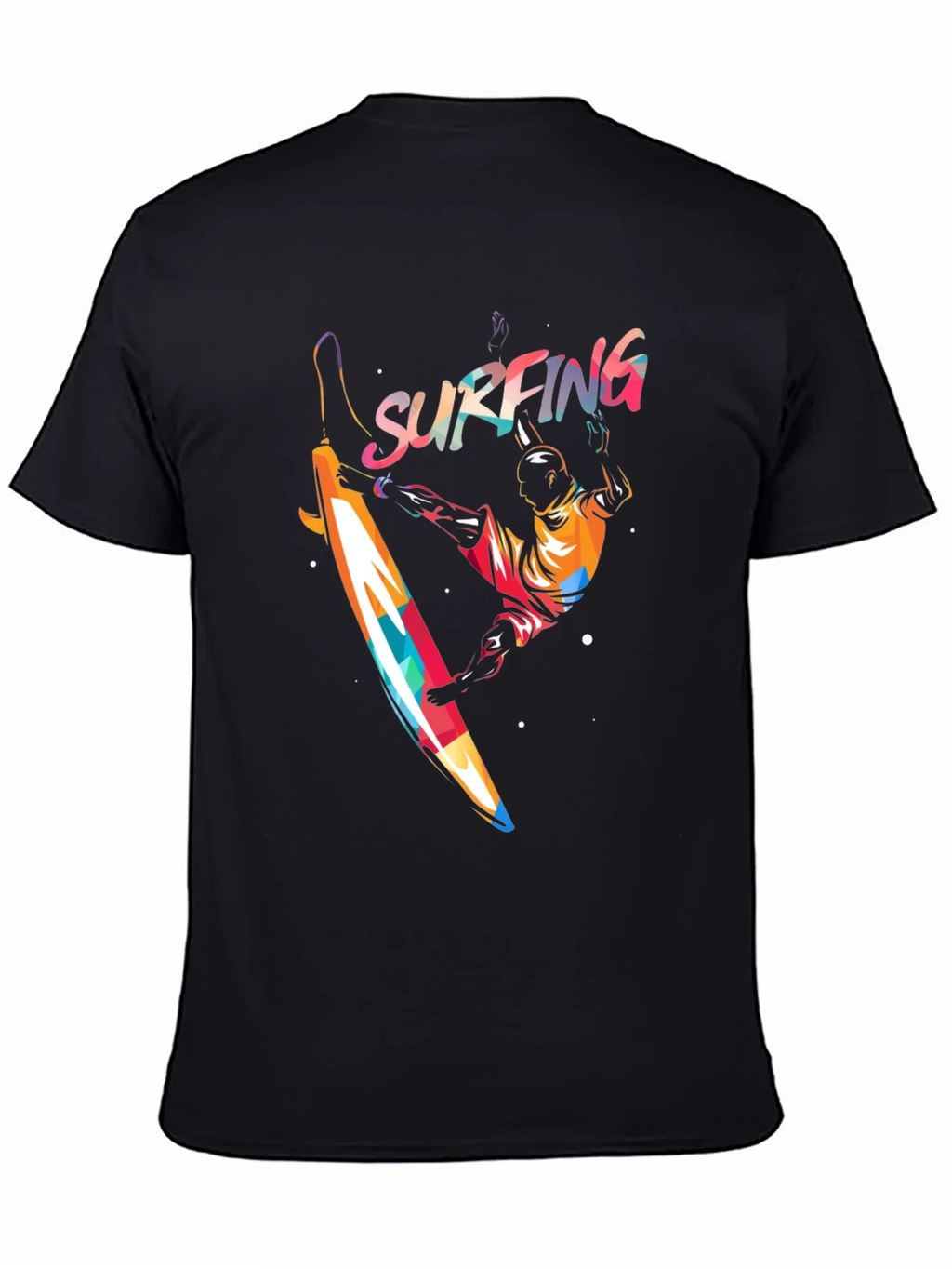 Surfing Graphic Print T-Shirt - Mens Black Tee product image 4