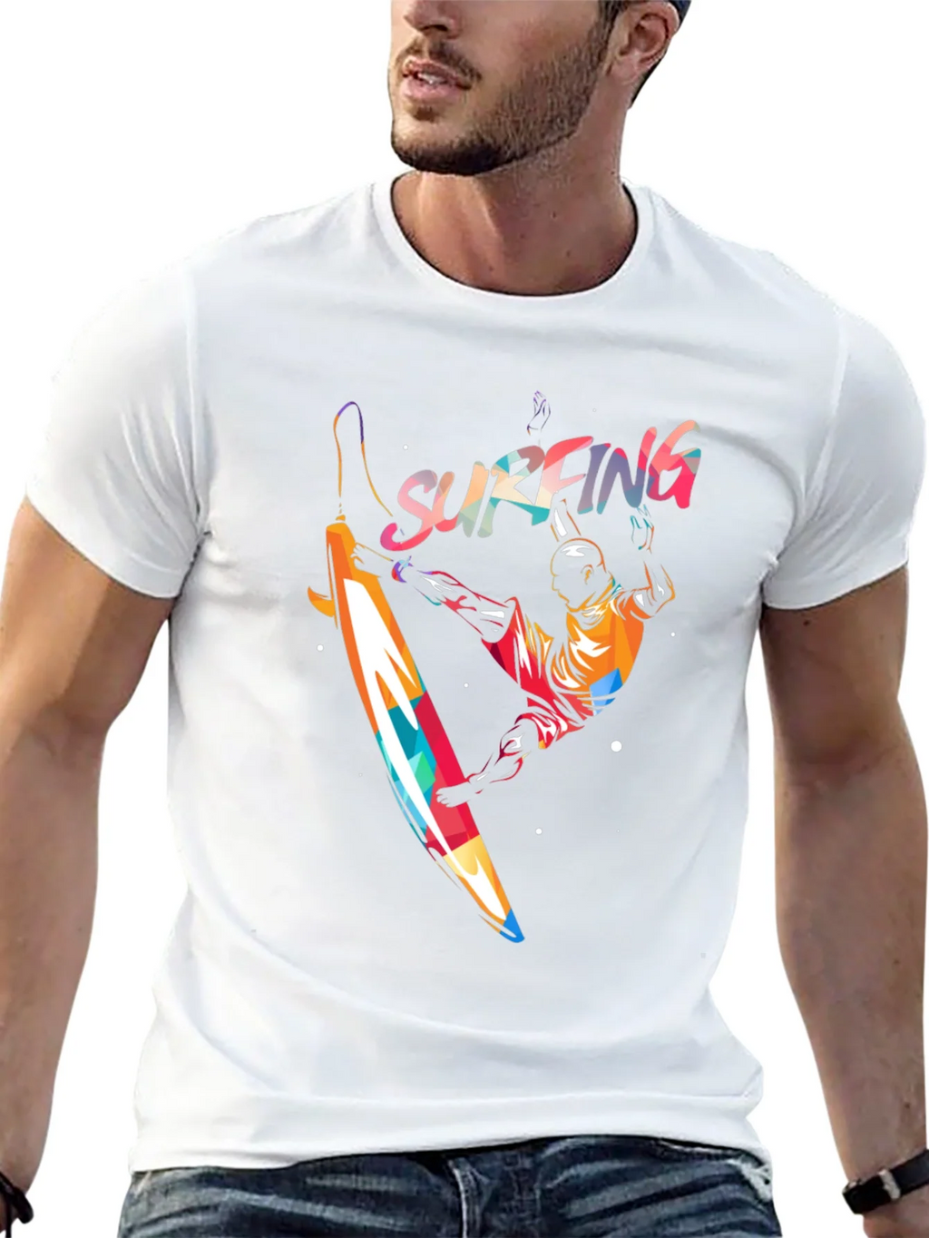 Surfing Graphic Print T-Shirt - Mens Black Tee product image 12