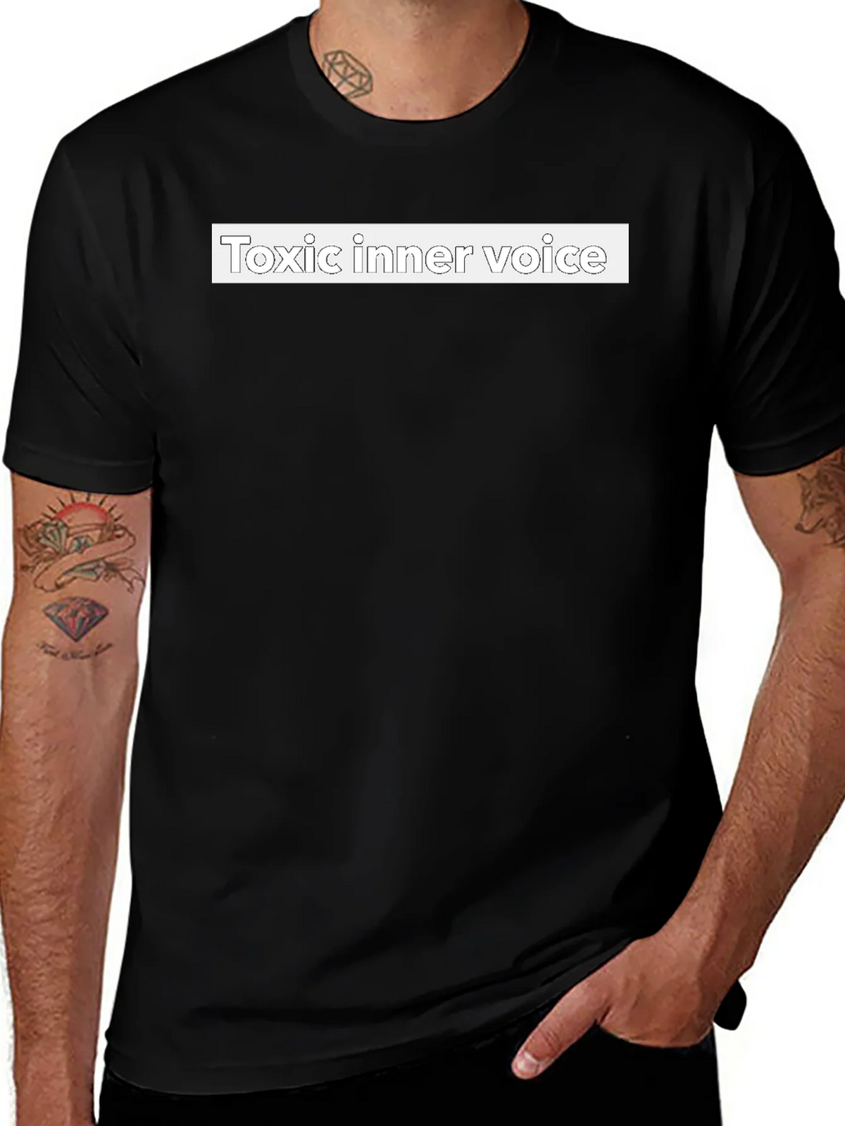 Toxic Inner Voice Graphic Tee - Mens Black T-Shirt product image 1