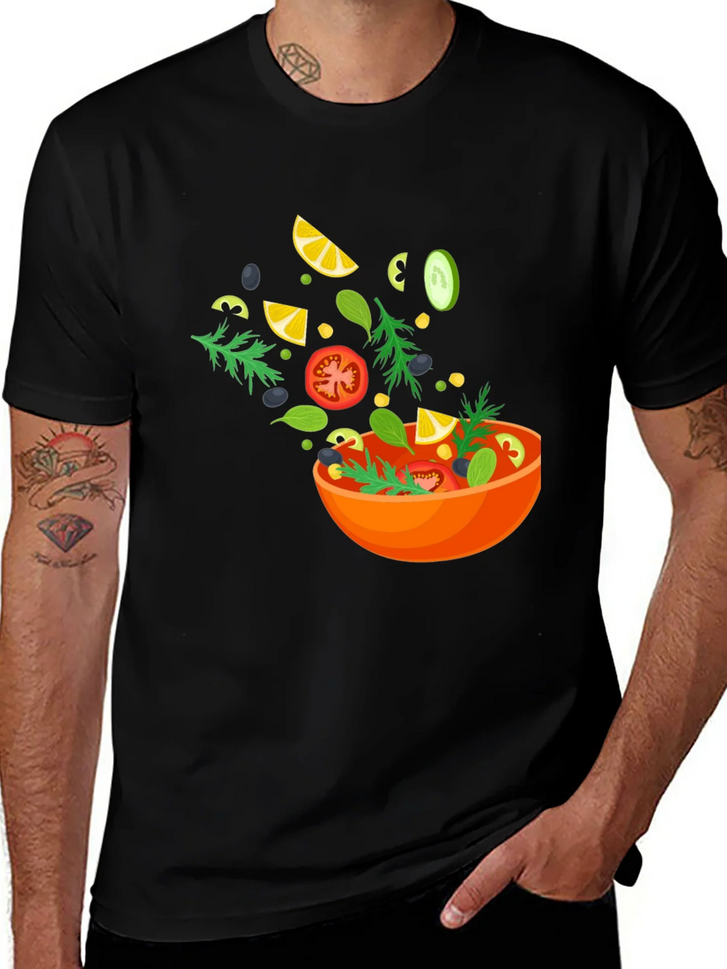 Salad Graphic Black T-Shirt product image 1