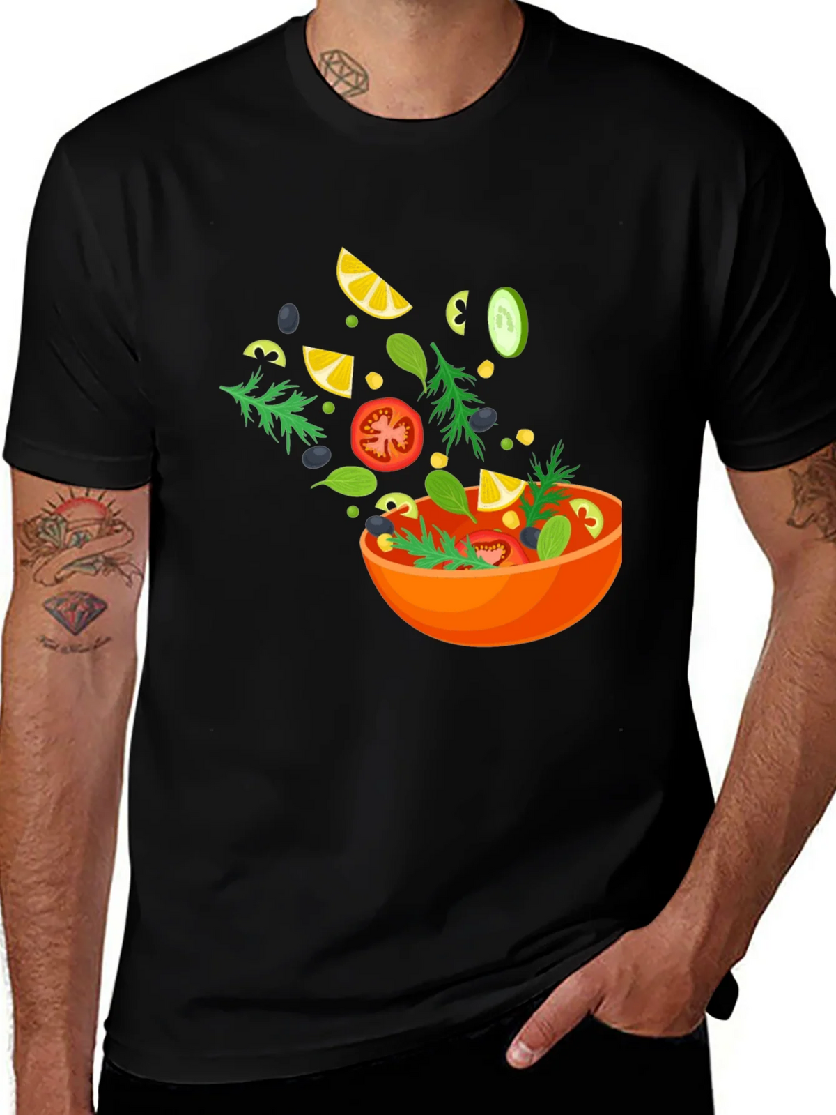 Salad Graphic Black T-Shirt product image 1