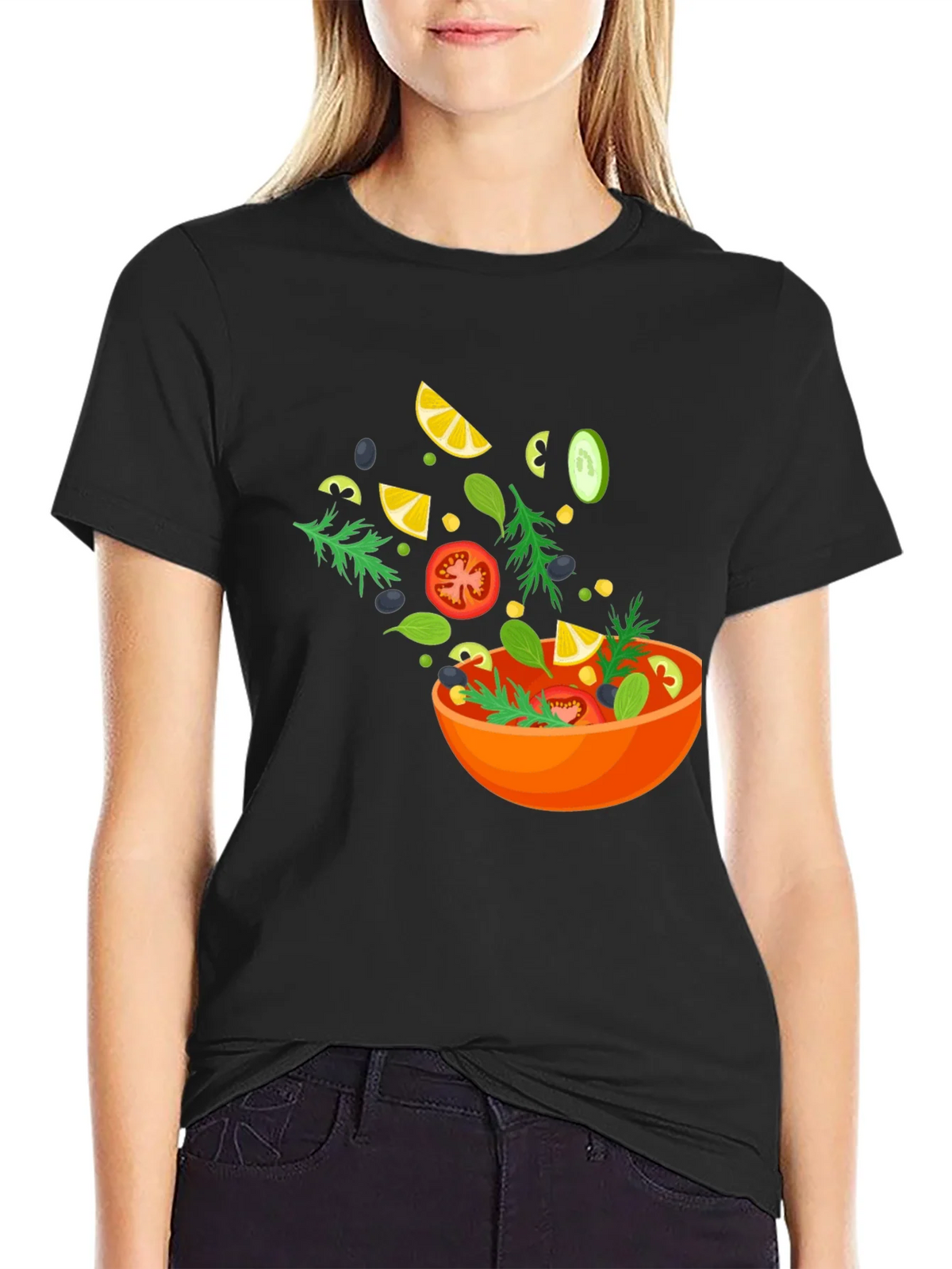 Salad Graphic Black T-Shirt product image 2