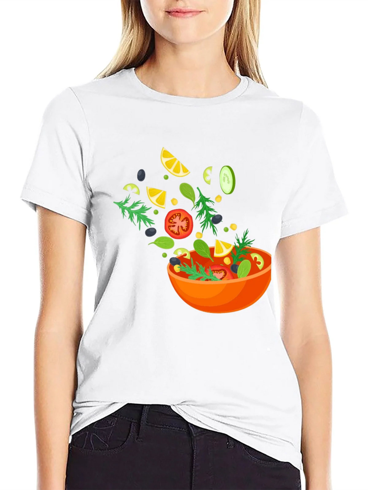 Salad Graphic Black T-Shirt product image 8