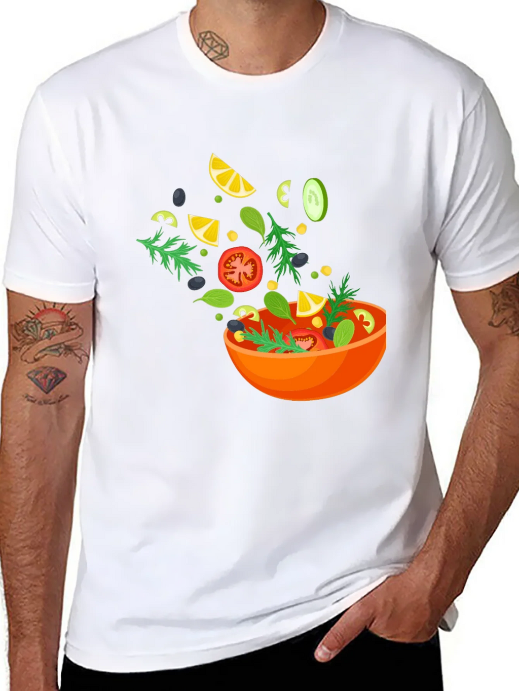 Salad Graphic Black T-Shirt product image 7