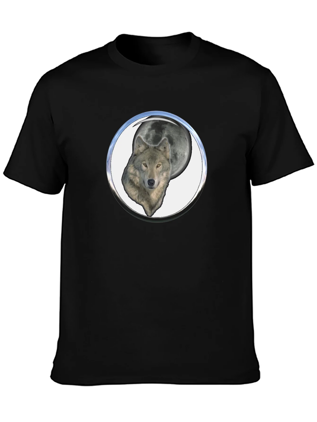 Wolf Moon Graphic Tee - Black Cotton Blend product image 3