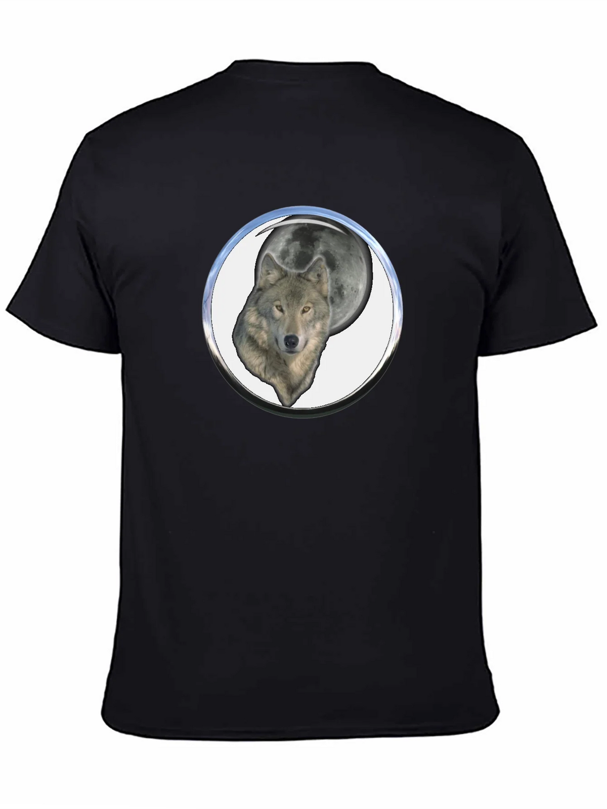 Wolf Moon Graphic Tee - Black Cotton Blend product image 4