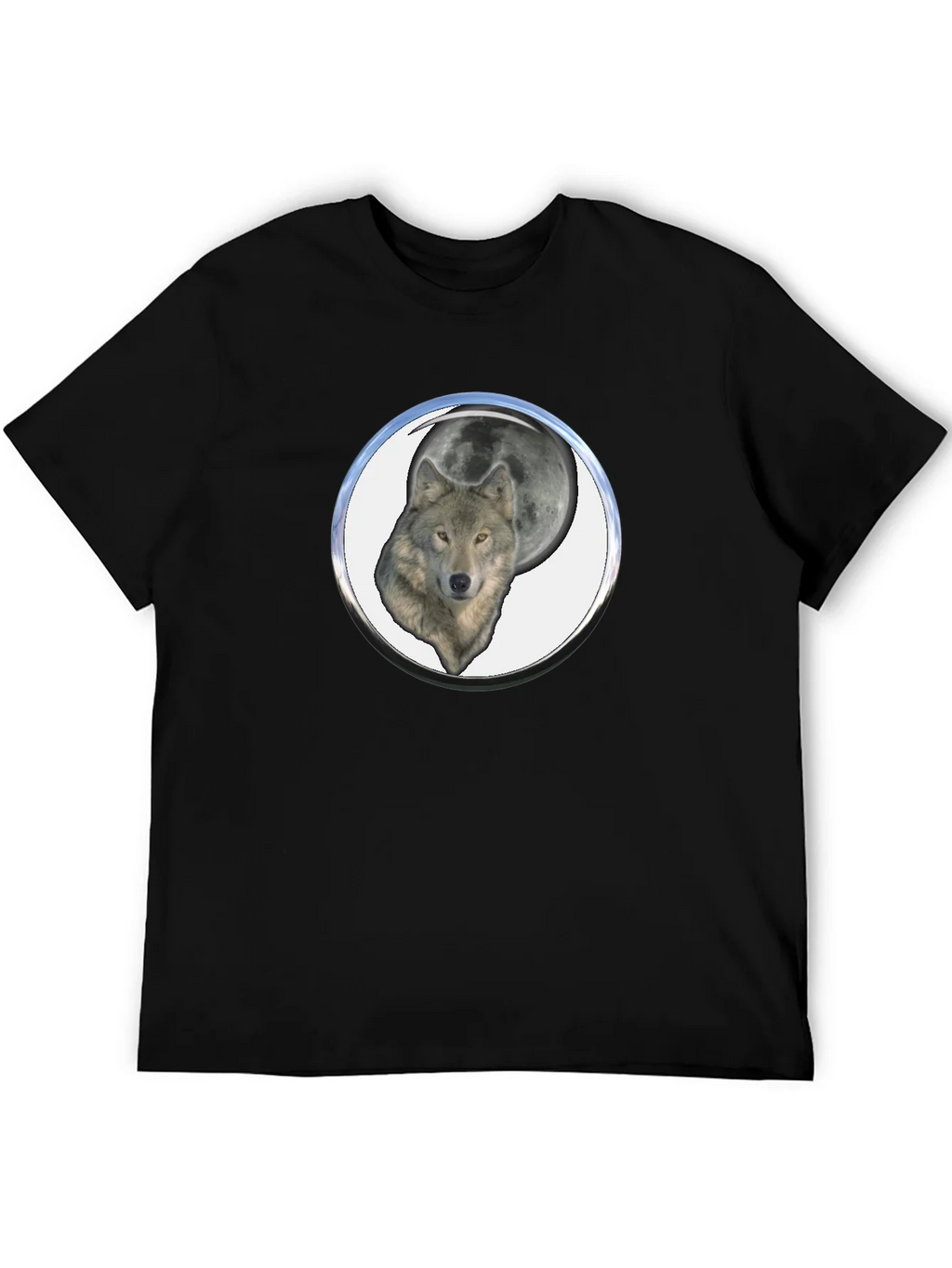 Wolf Moon Graphic Tee - Black Cotton Blend product image 5