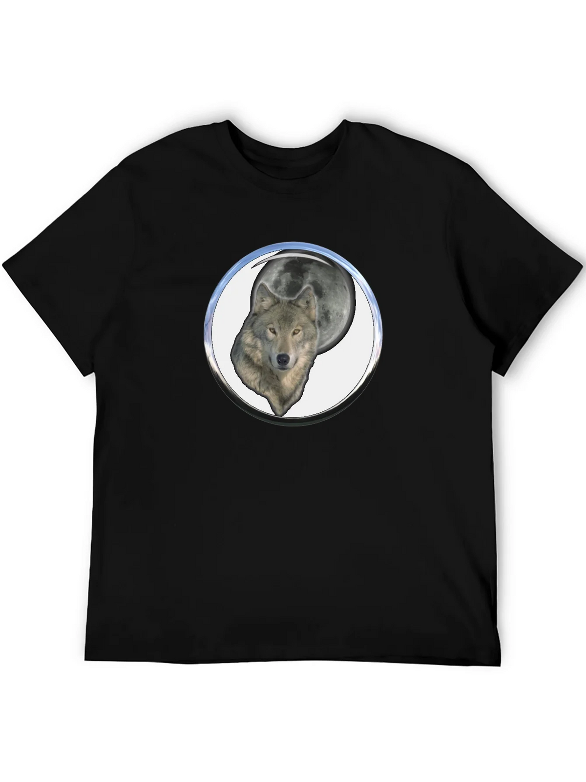 Wolf Moon Graphic Tee - Black Cotton Blend product image 5
