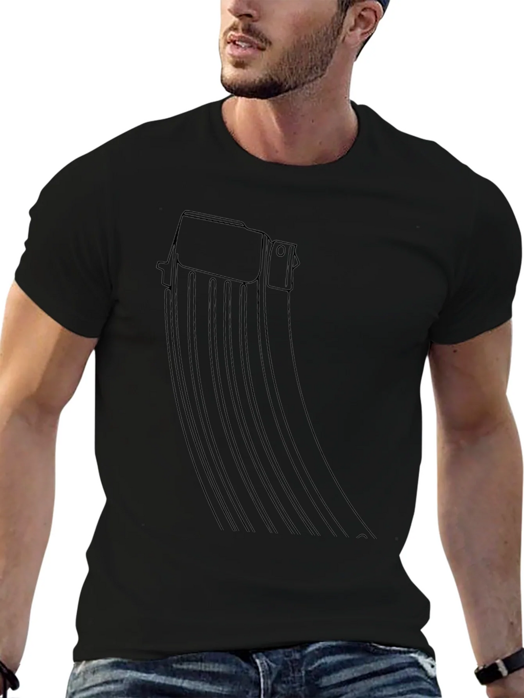 Black AK-47 Magazine Graphic Tee - Tactical Style product image 6