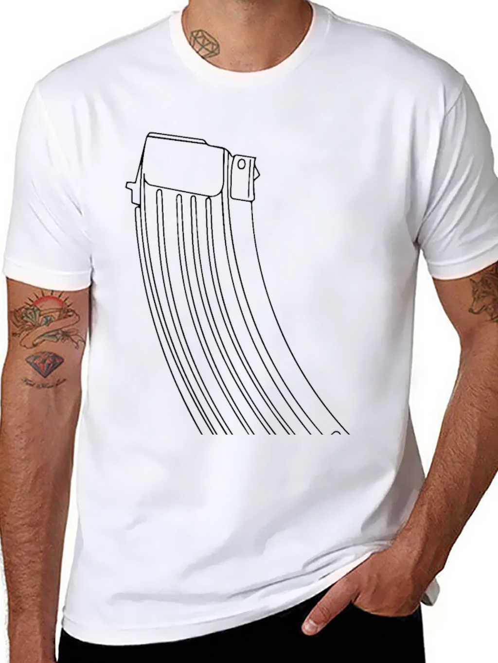 Black AK-47 Magazine Graphic Tee - Tactical Style product image 7