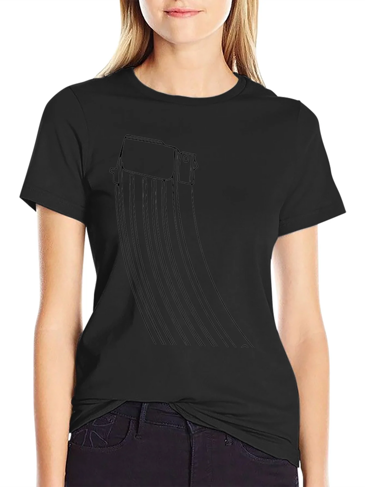 Black AK-47 Magazine Graphic Tee - Tactical Style product image 2