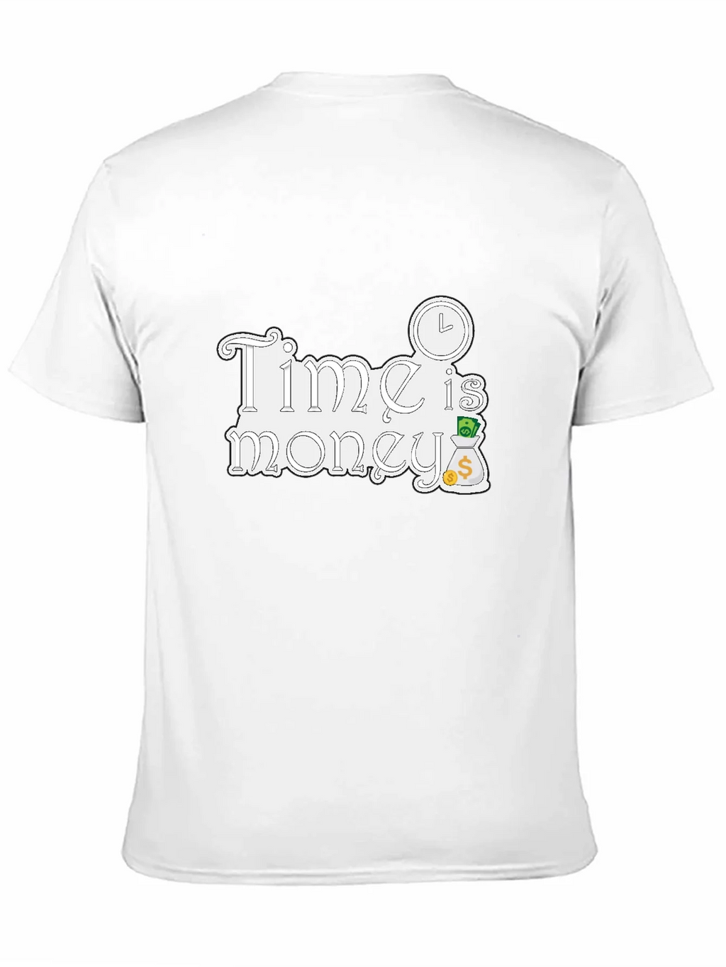 Time is Money Graphic Tee - Black Cotton T-Shirt product image 10