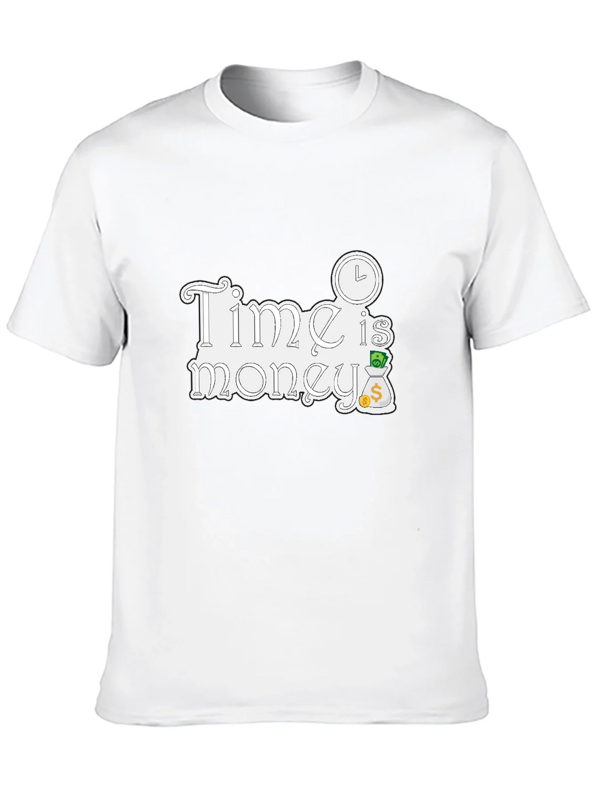 Time is Money Graphic Tee - Black Cotton T-Shirt product image 9