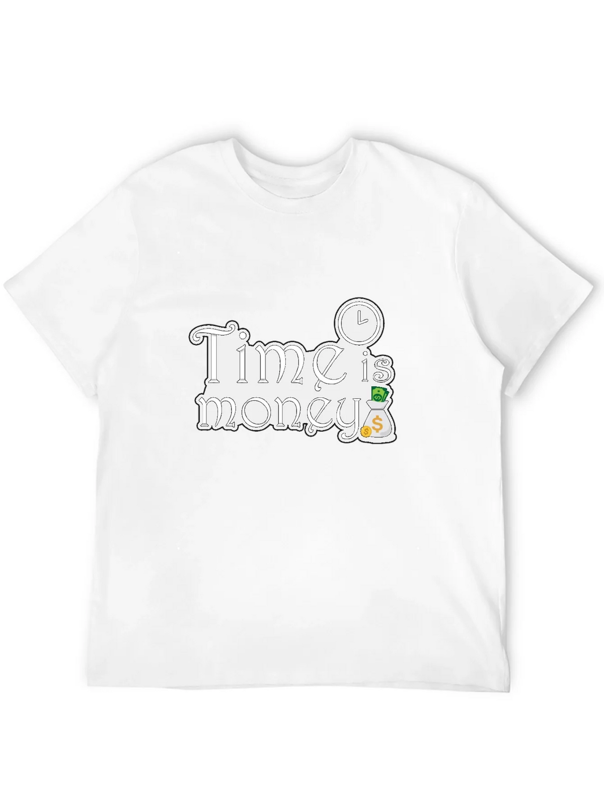 Time is Money Graphic Tee - Black Cotton T-Shirt product image 11