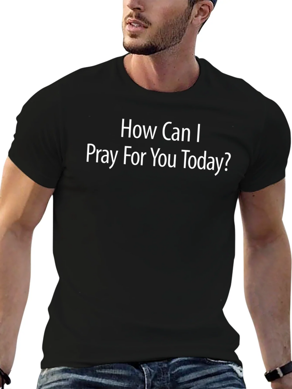 Pray For You Black Cotton T-Shirt product image 6