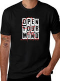 Open Your Mind Graphic Print Black T-Shirt product image 1