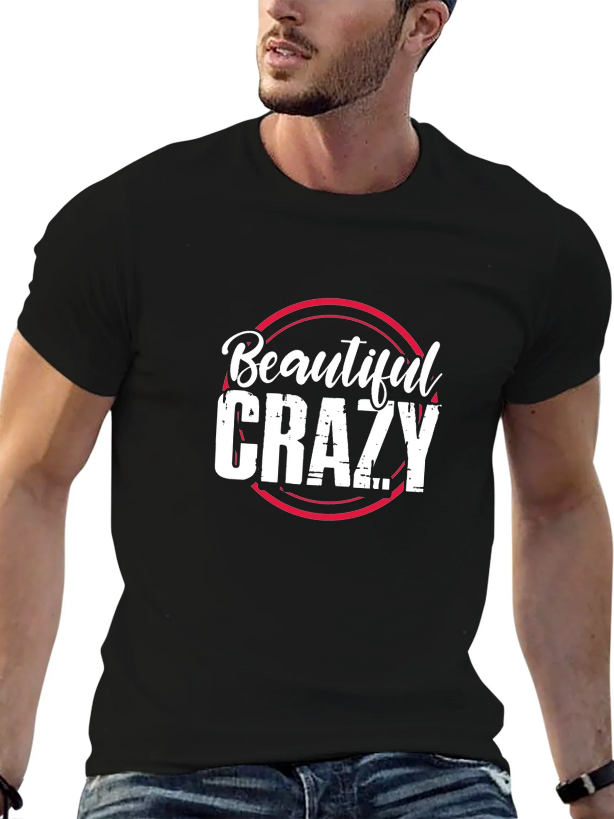 Beautiful Crazy Graphic Tee - Trendy Unisex T-Shirt product image 6