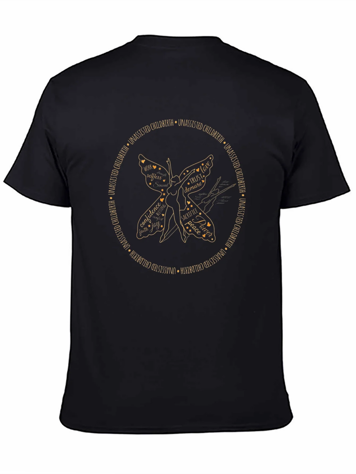 Unassisted Childbirth Butterfly Graphic T-Shirt product image 4
