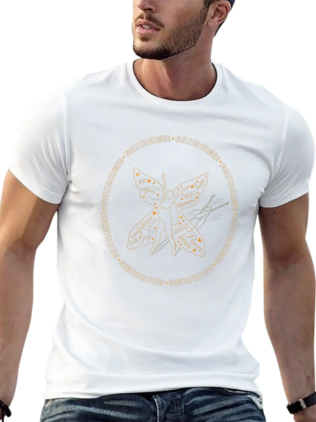 Unassisted Childbirth Butterfly Graphic T-Shirt product image 12